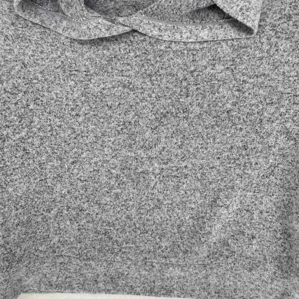 Quince Eco-Soft Cropped Hoodie Heather Grey Pullover Sweatshirt S Comfy Lounge - Picture 3 of 9